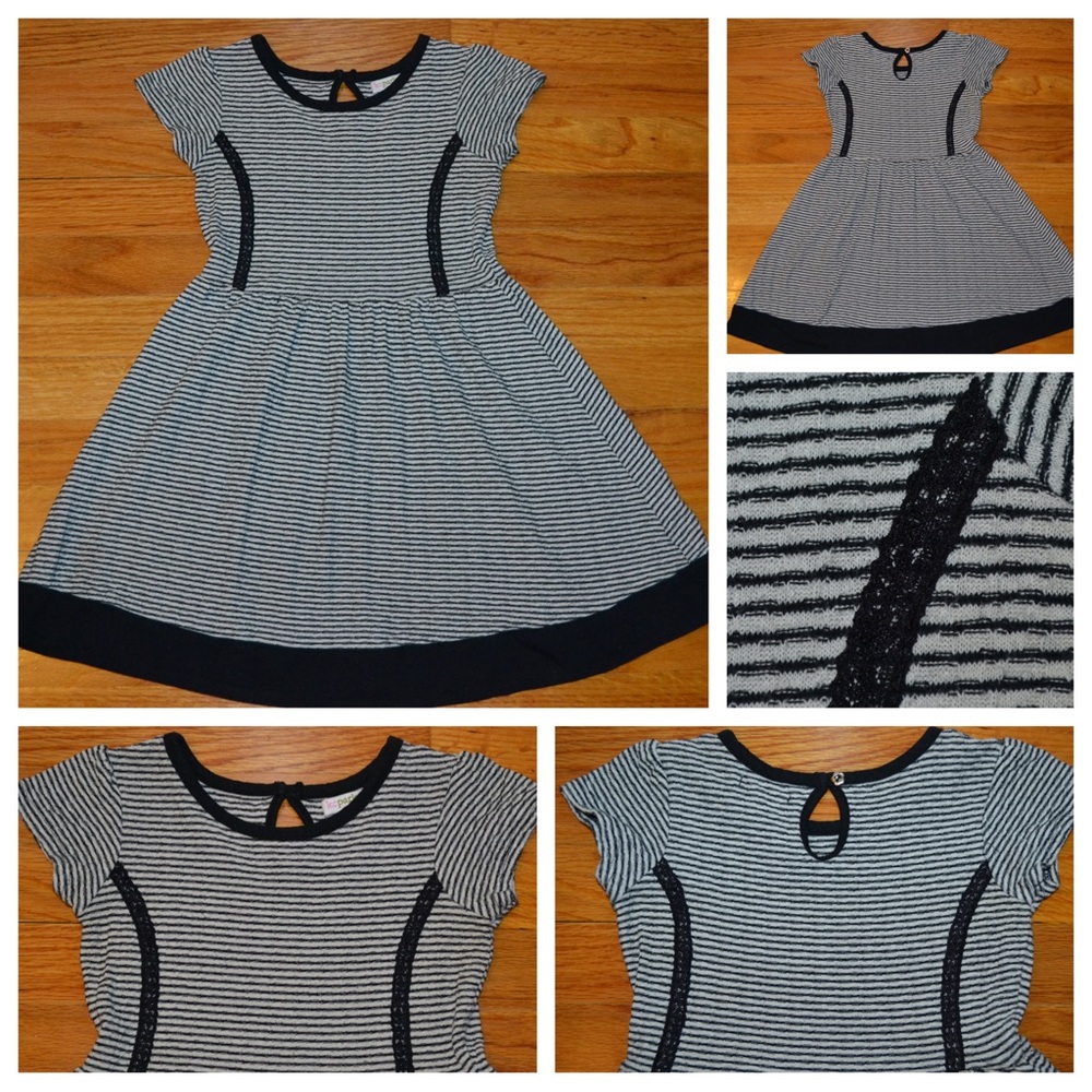 Youth girls kcparker by Hartstrings striped dress, size 8